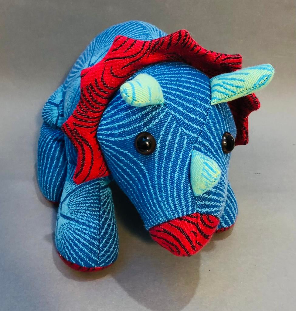 Blauwe dinosaurus knuffel, dino, Verzenden, Zo goed als nieuw, Overige typen