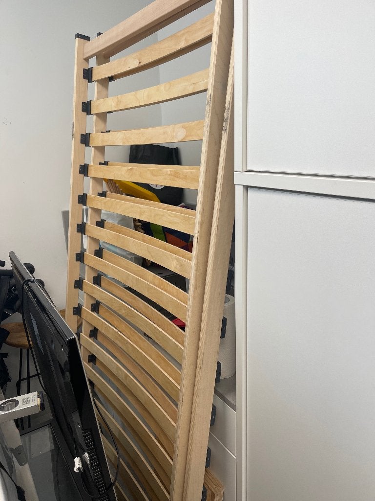 Lattenbodem, Ophalen, Zo goed als nieuw, Eenpersoons, 90 cm
