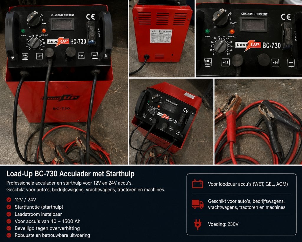 Load-Up BC-730 Acculader 12/24V met Starthulp, Ophalen, Gebruikt, TJJ, TJJ