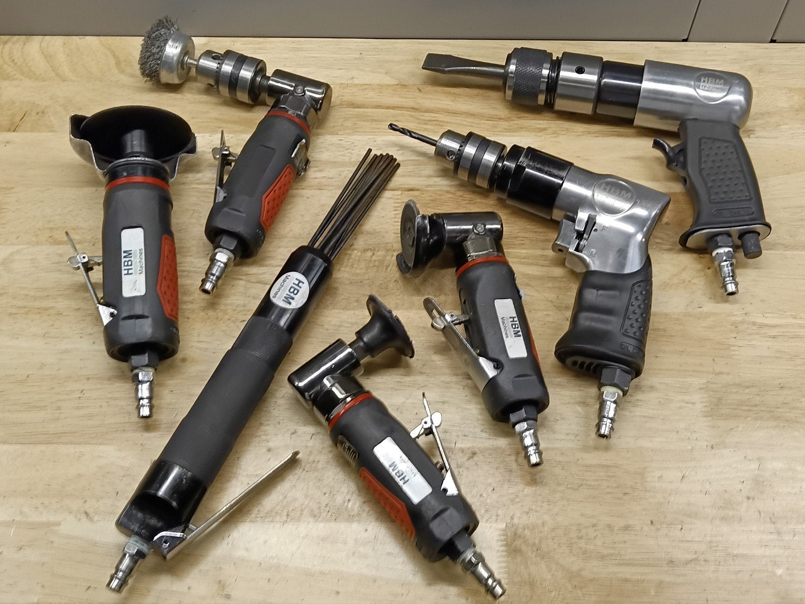 HBM Machines Pneumatisch Gereedschap Set, Ophalen of Verzenden, Gebruikt, Haakse slijper, Overige merken