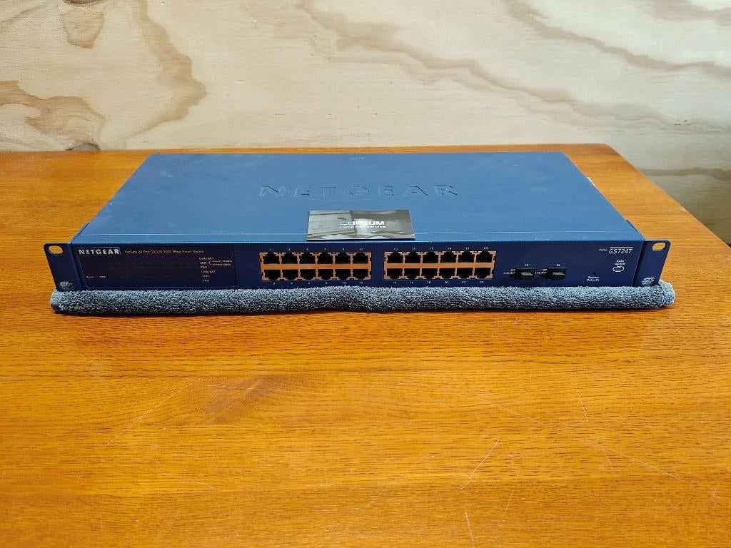 Netgear GS724T Switch, Netgear, Netgear, Refurbished, Ophalen of Verzenden