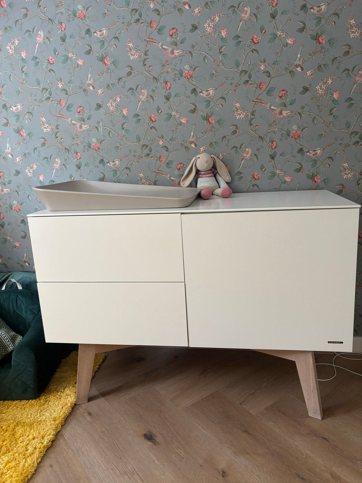 Kidsmill Ledikant, Commode en Verschoonkussen Set, Ophalen, 50 tot 70 cm, Voetruimte, 100 cm of meer