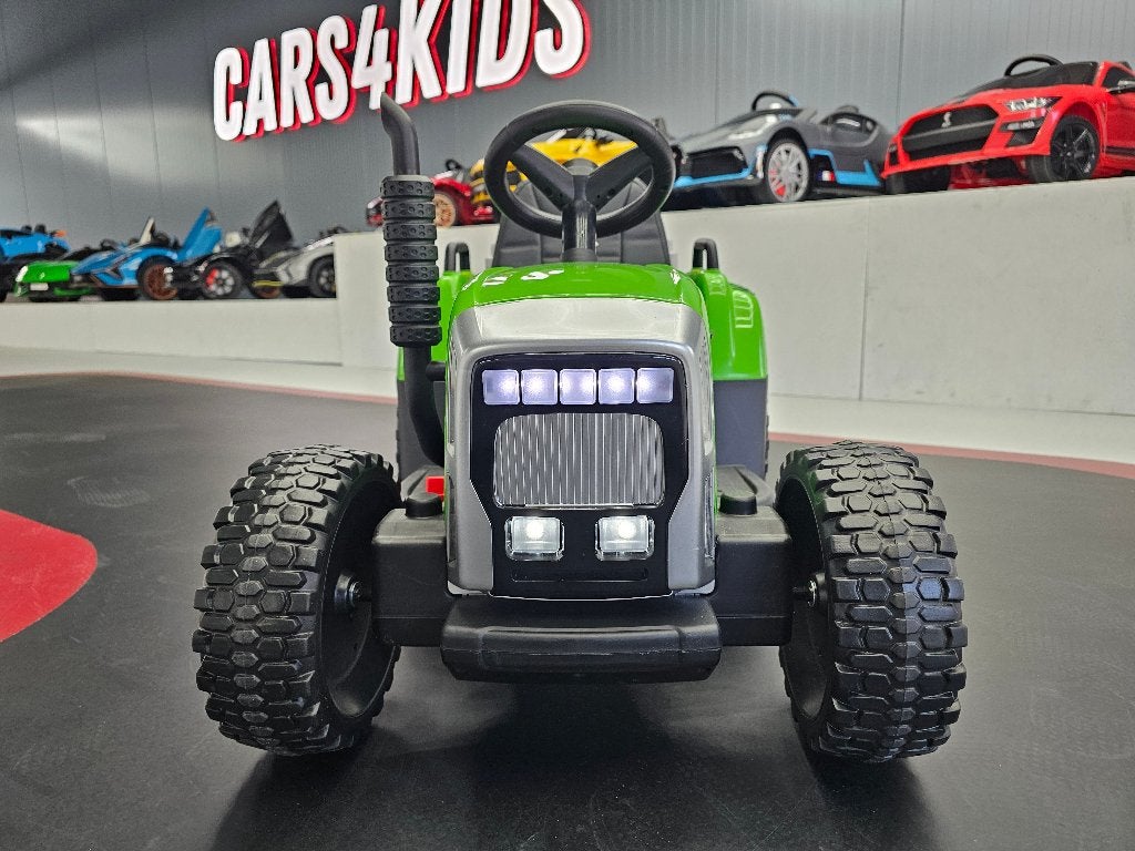 Kindertractor met aanhanger - 12 volt - rubberen banden - RC, Ophalen of Verzenden, Nieuw, Afstandsbediening