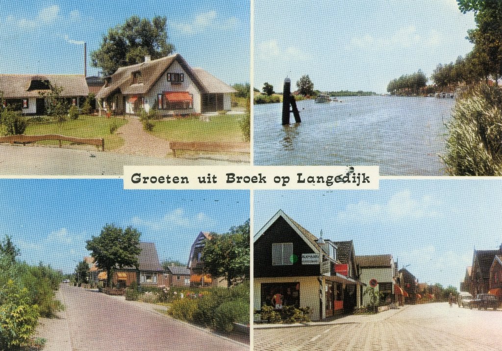 BROEK OP LANGEDIJK Boerderij Weg Water ANWB Wijzer Groeten, Verzamelen, Verzenden, 1980 tot heden, Gelopen, Noord-Holland