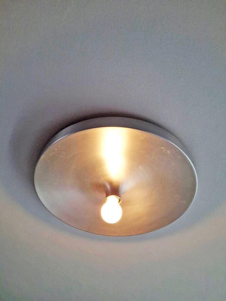 Charlotte Perriand space plafondlamp / wandlamp jaren 70, Huis en Inrichting, Ophalen, Zo goed als nieuw, Metaal, Vintage