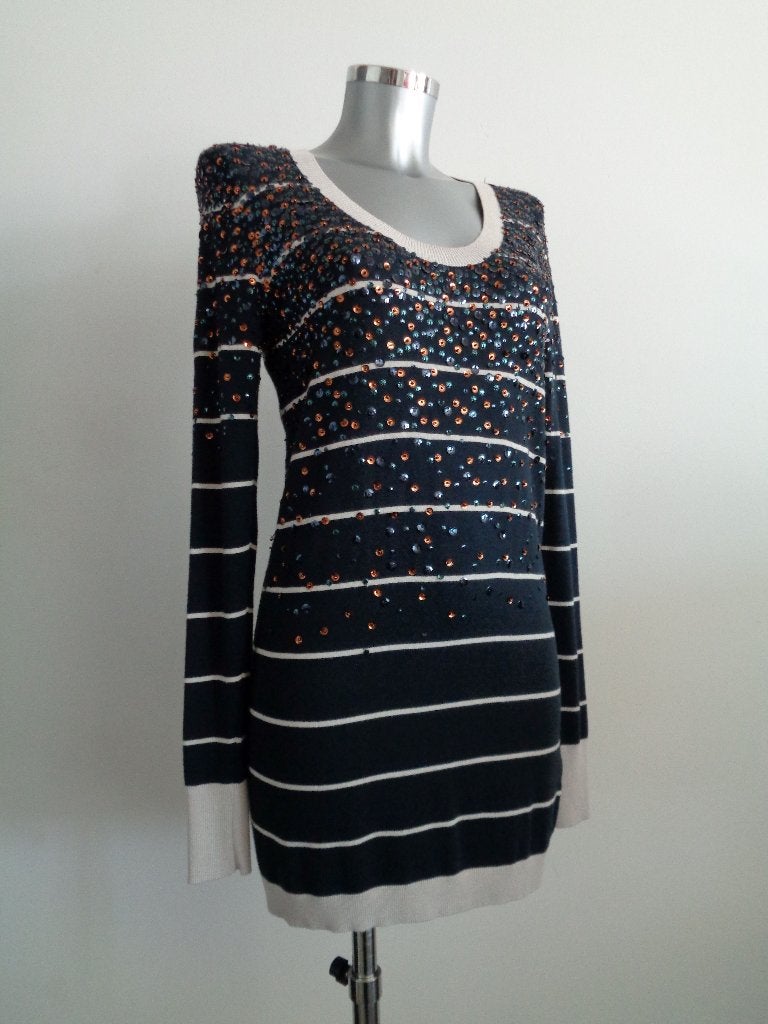LIU JO trui marine met pailletten - maat XS/S Nieuw kaartje, Blauw, Liu Jo, Nieuw, Ophalen of Verzenden