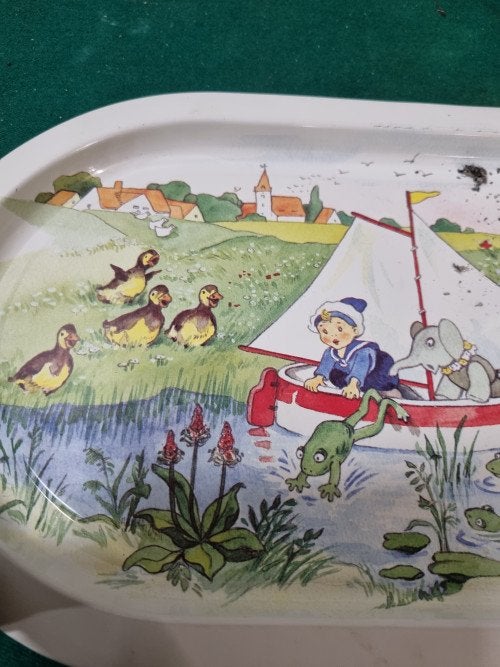 dienblad blik dieren en kinderen, Ophalen of Verzenden, 'T Olde Gre-j, Info@toldegrej.nl, Endepoelstraat 20f Didam