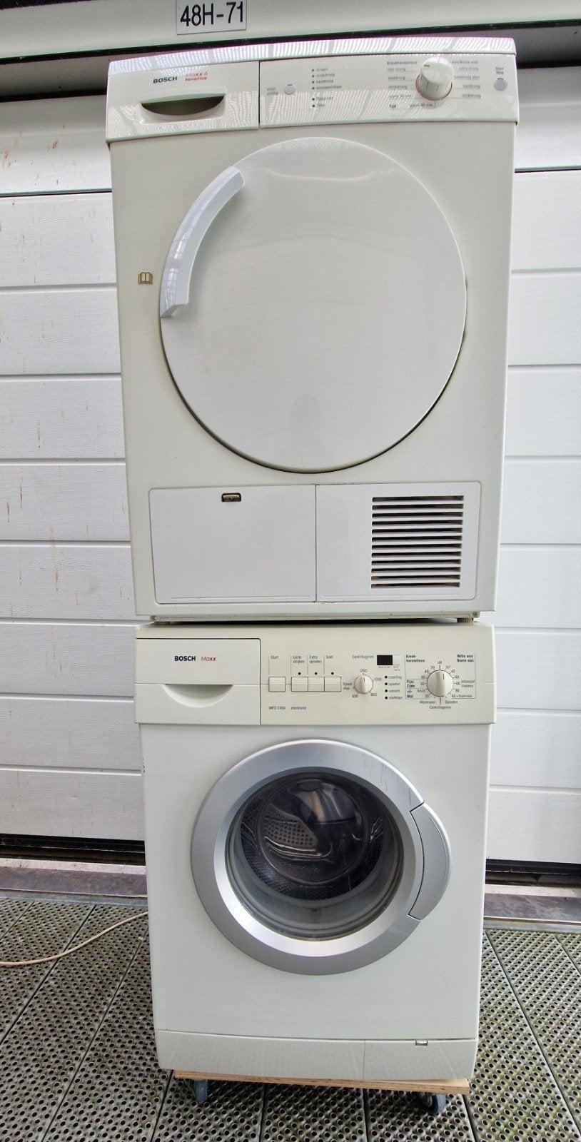 Bosch Maxx Wasmachine en Maxx Sensitive Droger Set, 6 tot 8 kg, Ophalen of Verzenden, Gebruikt, Minder dan 85 cm