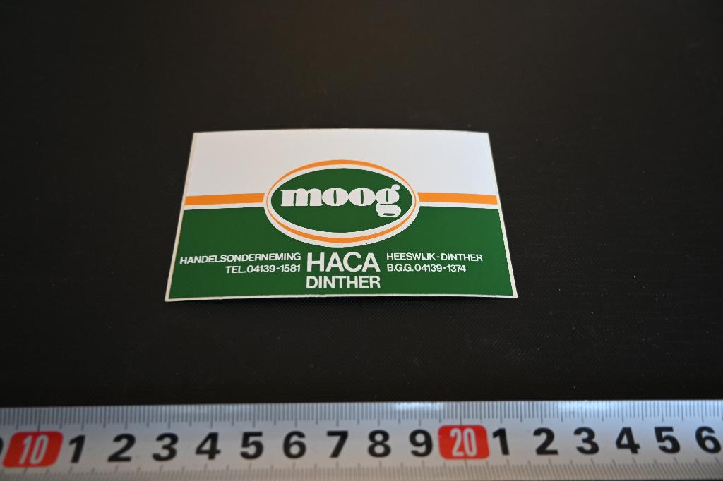 sticker Heeswijk - Dinther MOOG  HACA Dinther, Verzamelen, Stickers, Zo goed als nieuw, Ophalen