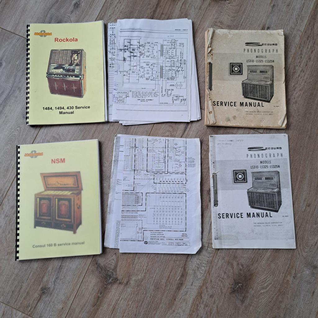 Rock-Ola, Seeburg, NSM Jukebox Service Manuals, Verzamelen, Ophalen of Verzenden, Gebruikt, Overige merken