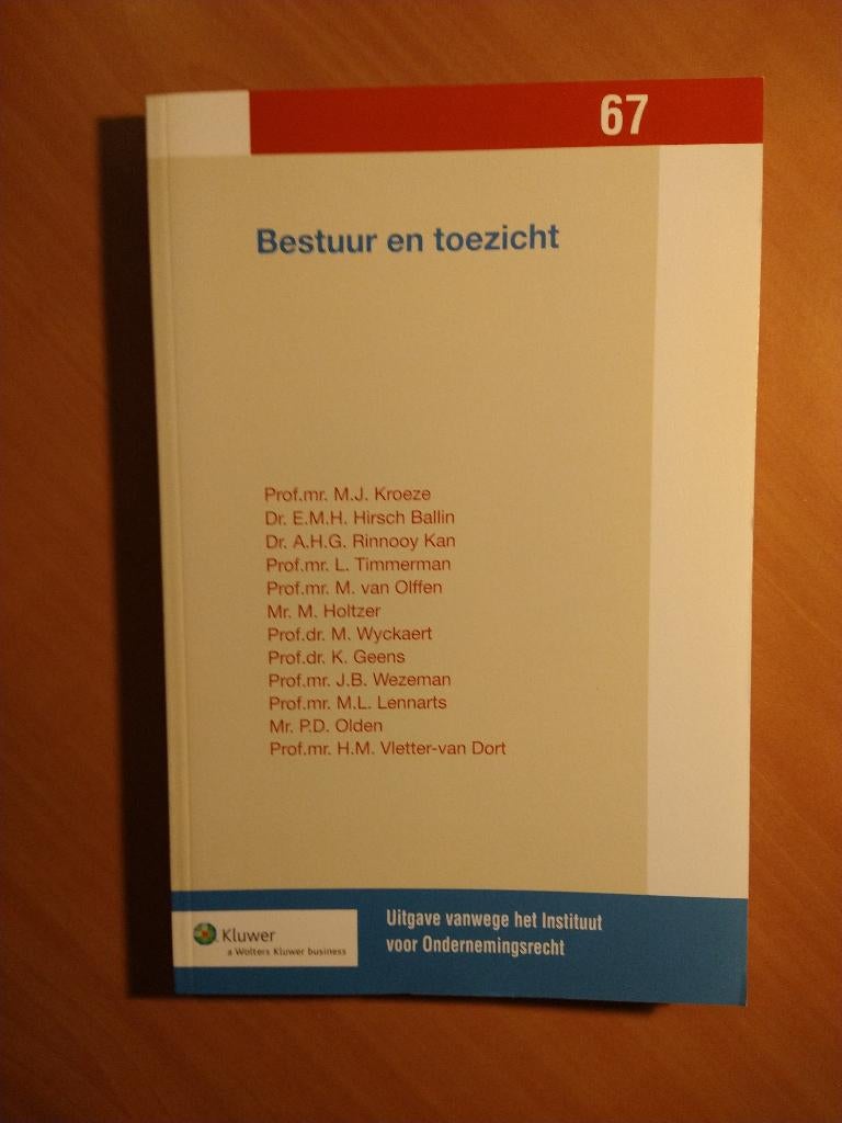 Bestuur en toezicht. Kroeze, Prof. mr. M.J. ea., Ophalen of Verzenden, Gelezen, Sociale wetenschap