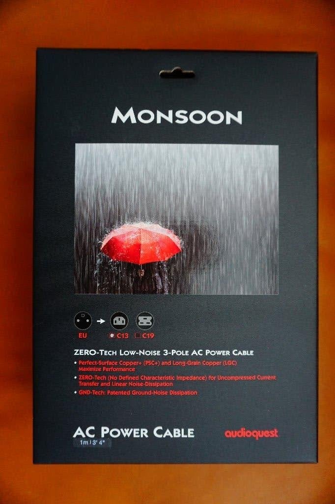 Audioquest Monsoon c13 Powerkabel 1m, Ophalen of Verzenden, Zo goed als nieuw, Minder dan 2 meter, Overige kabels