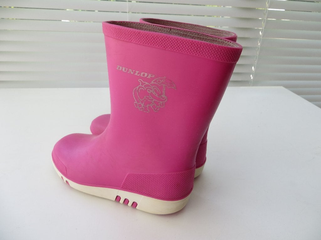 Laarzen Roze "Dunlop" zilver embleem Mt 27, Meisje, Ophalen of Verzenden, Dunlop, Laarzen