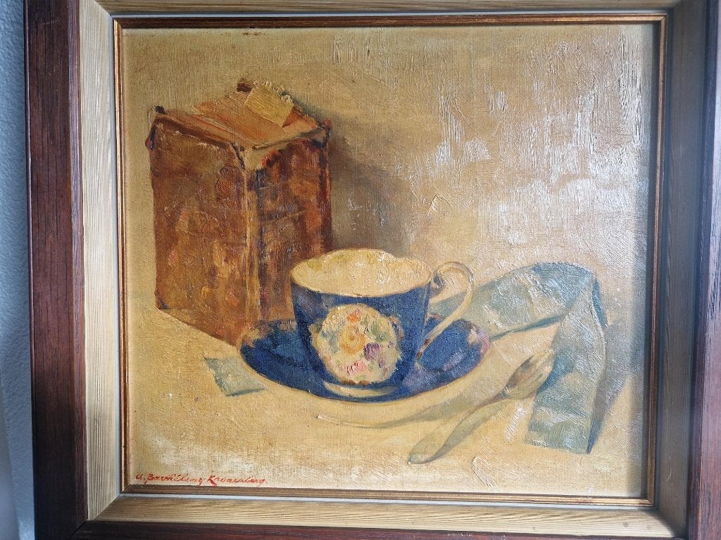 Adriana Maaike Barthelemy kronenberg, Paneel, Stilleven, Ophalen of Verzenden, Olieverf