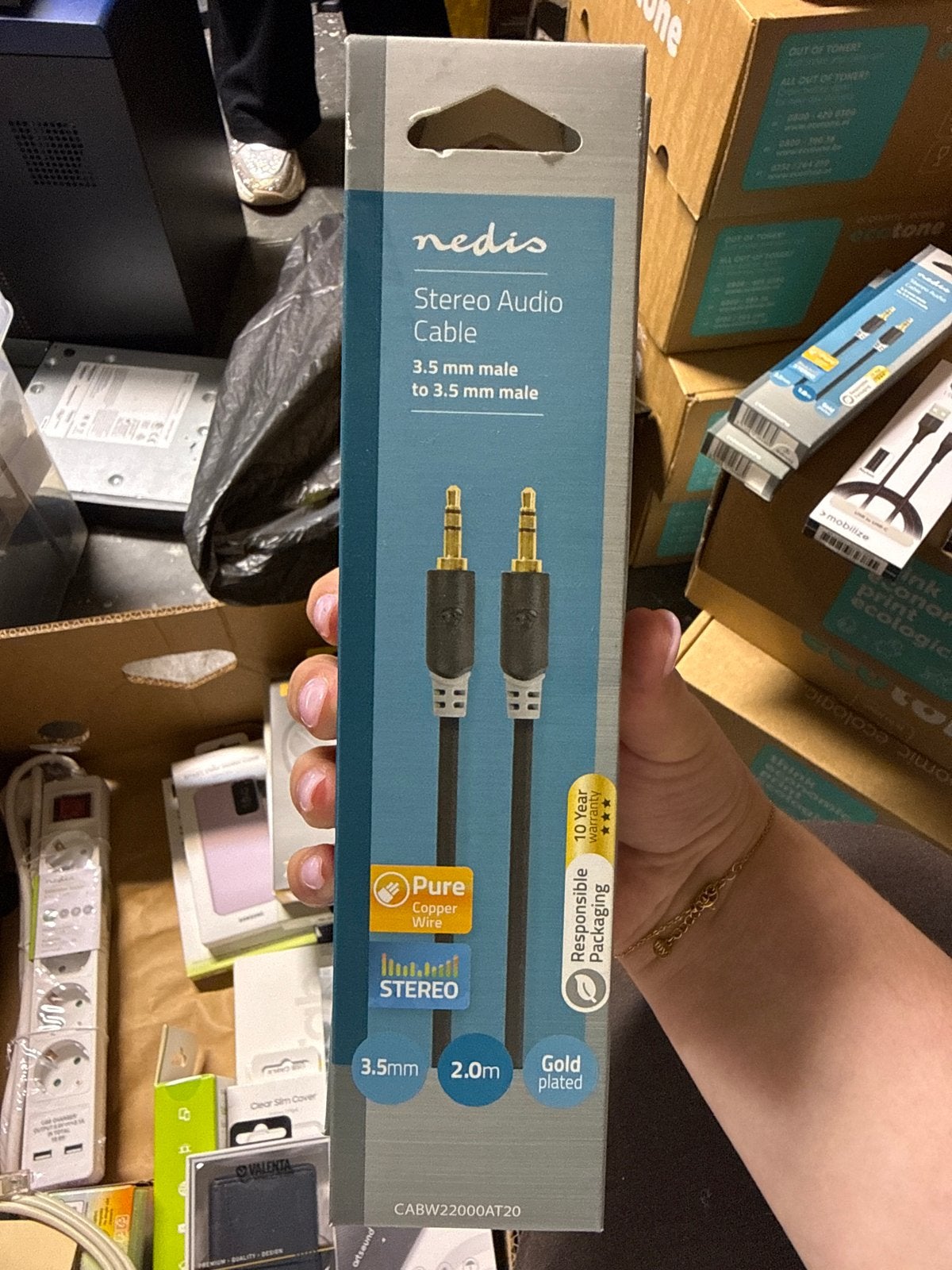 Nedis Stereo Audio Kabel 3.5mm Male naar 3.5mm Male 2.0m, Ophalen of Verzenden, Nieuw, 2 tot 5 meter, Overige kabels