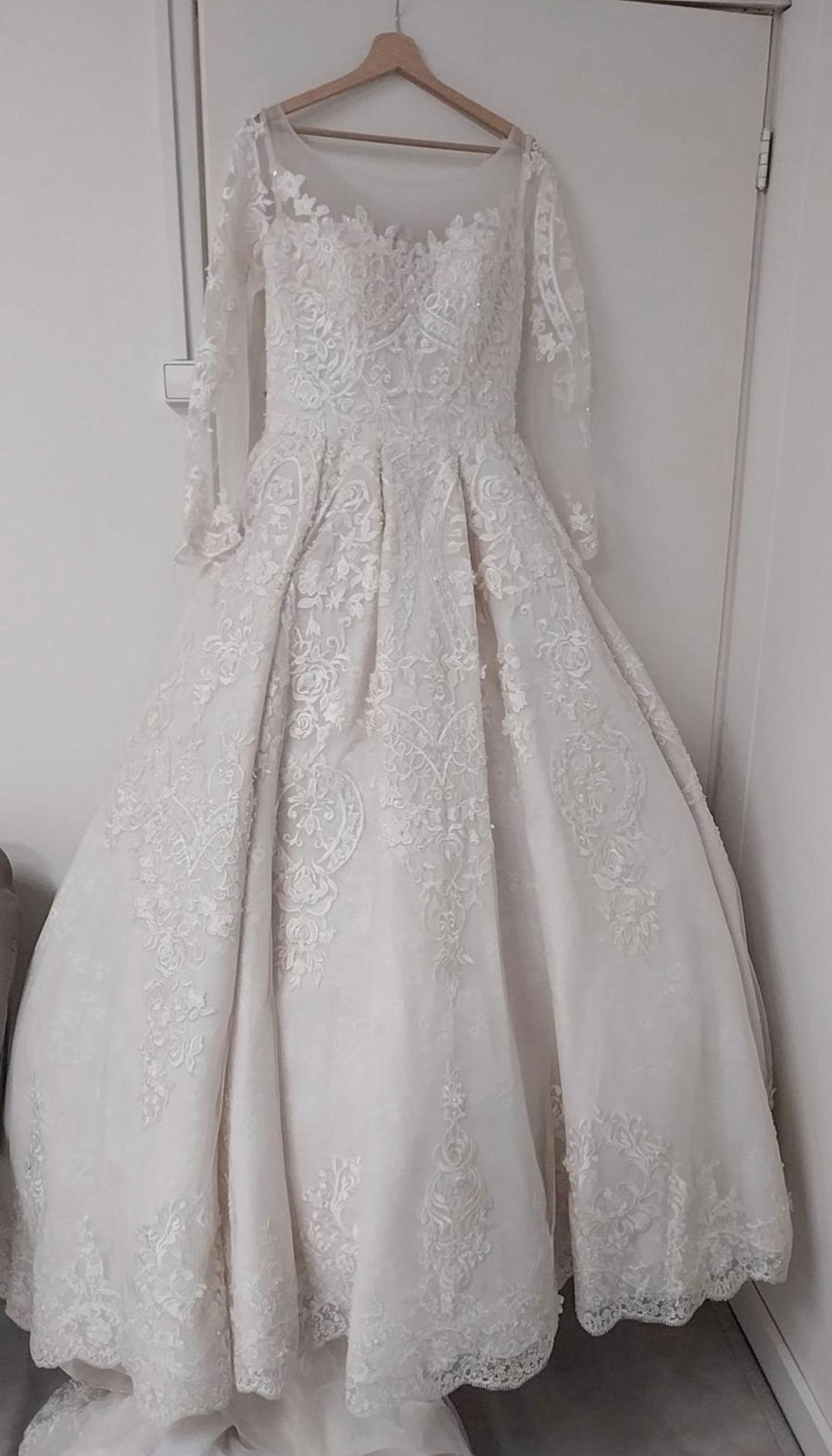 Bruidsjurk trouwjurk mermaid ballroom A line jurk, Ophalen of Verzenden, Zo goed als nieuw, Wit, Trouwjurk