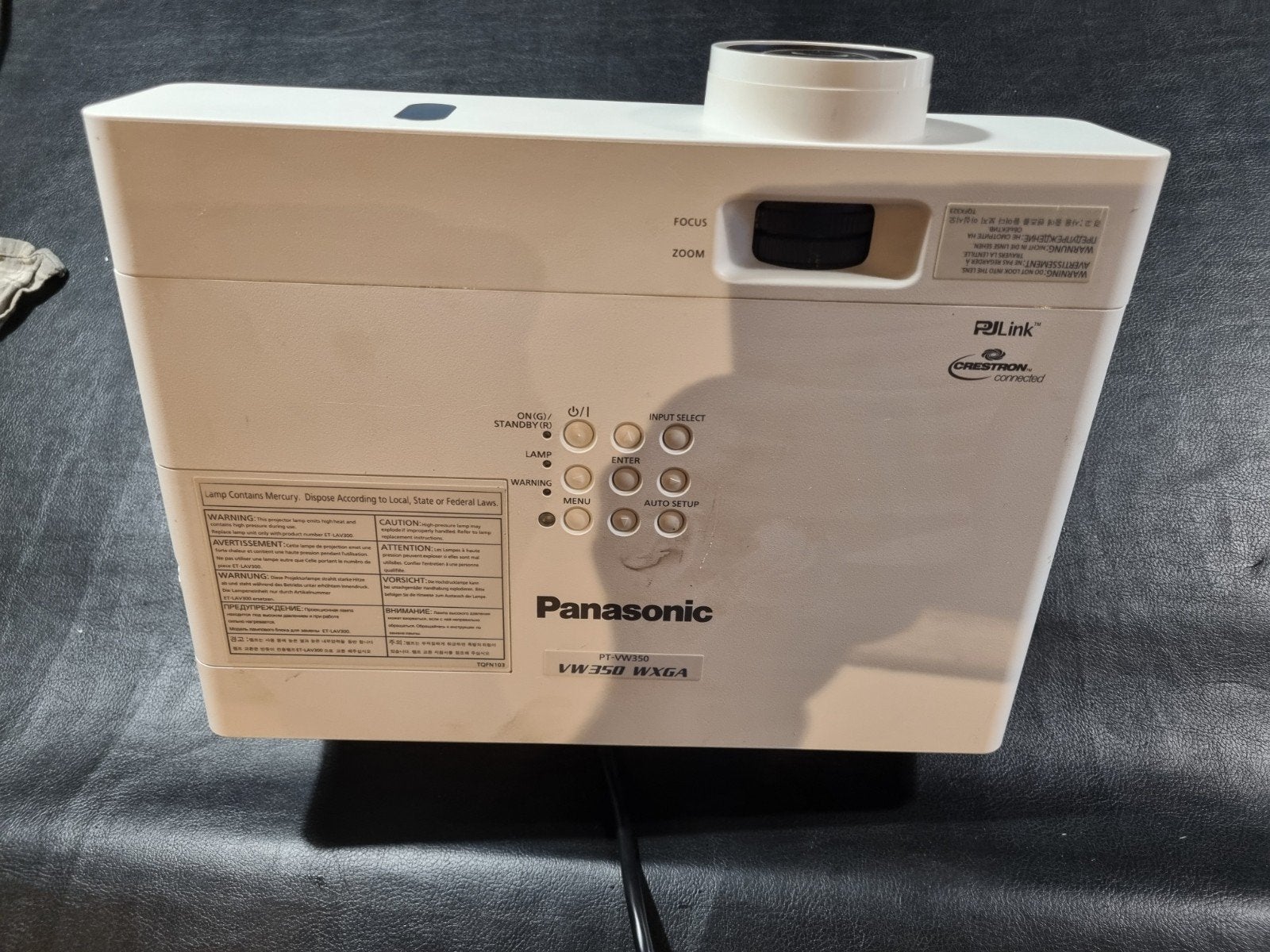 Panasonic Beamer PT-VW350 met projectiescherm (3x2m), Ophalen, Gebruikt, Panasonic, LCD