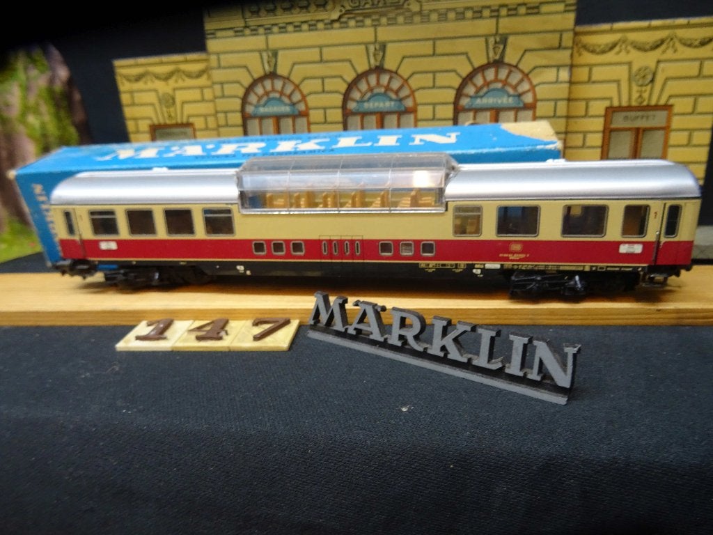 147=Marklin 4090 TEE rijtuig met uitzicht koepel.239, Wisselstroom, Gebruikt, Wagon, Ophalen of Verzenden