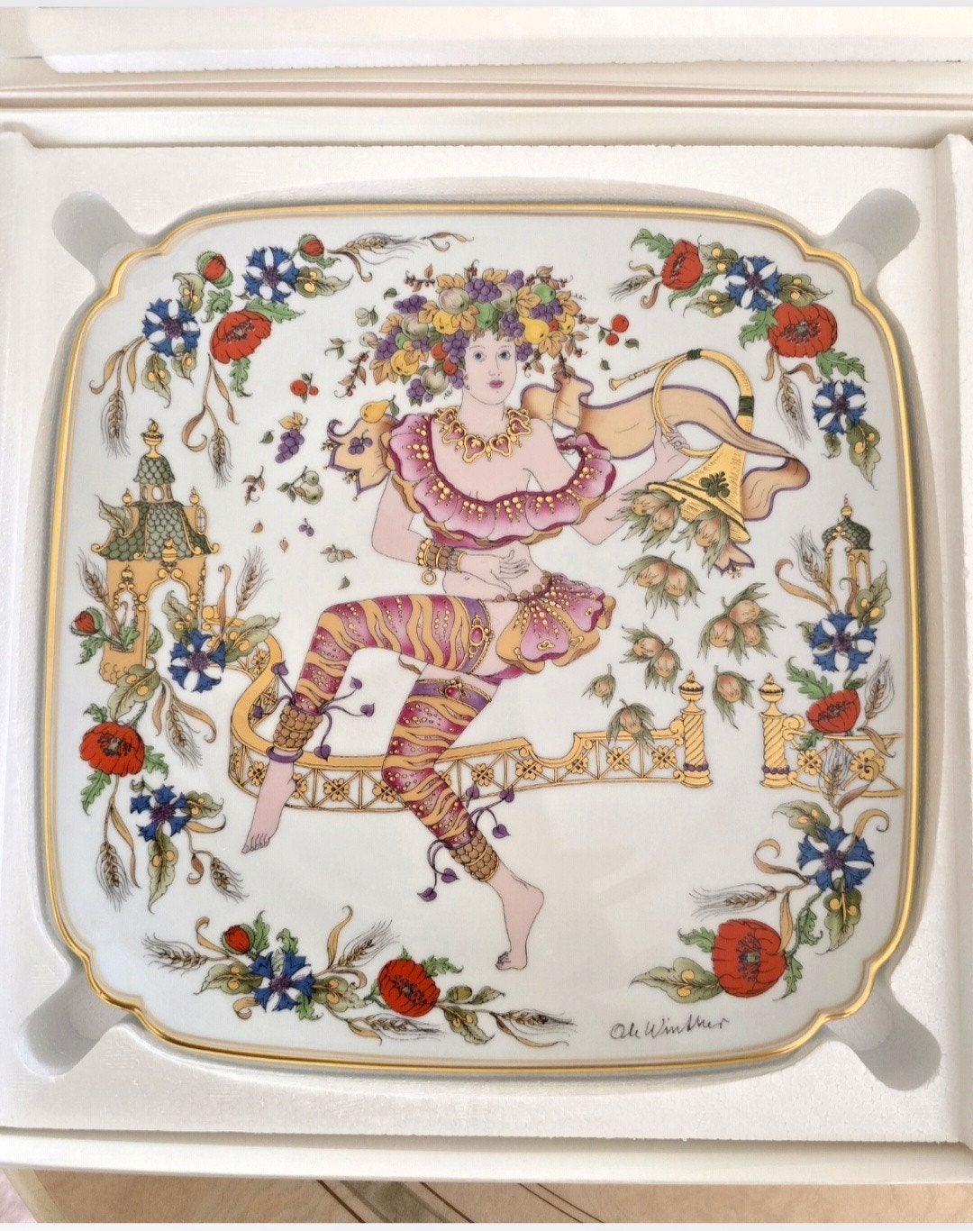 Wandborden/ Schalen Hutschenreuther "vier jaargetijden", Ophalen of Verzenden