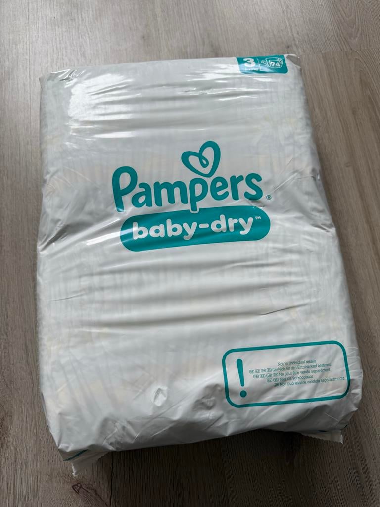 Pampers baby-dry maat 3, 74 stuks, Ophalen, Nieuw