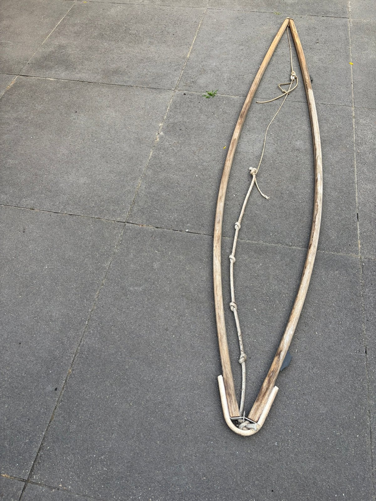 Houten surfgiek, Watersport en Boten, Windsurfen, Ophalen of Verzenden, Zo goed als nieuw, Giek