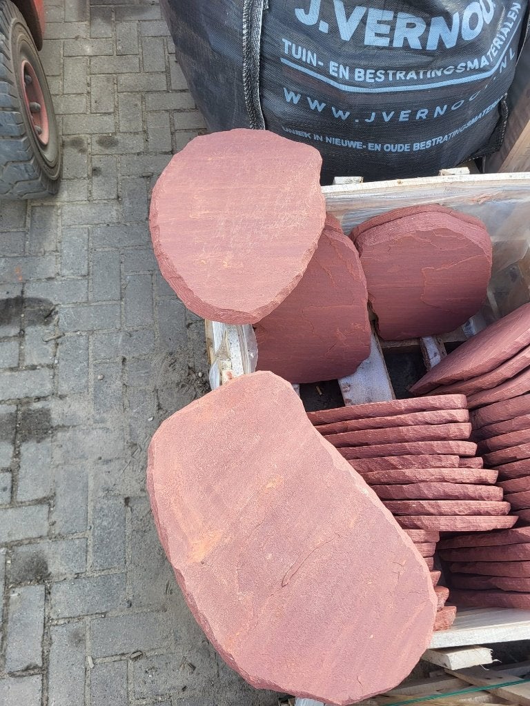 Nieuw Flagstone staptegels rood, Tuin en Terras, Ophalen, Nieuw, Terrastegels, Natuursteen
