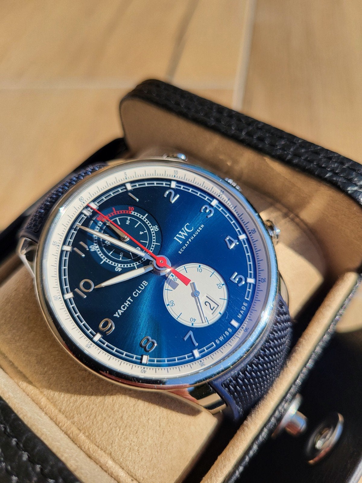 IWC Portugieser Yacht Club Orlebar Brown IW390704 Full set, Staal, Polshorloge, Kunststof, Zo goed als nieuw