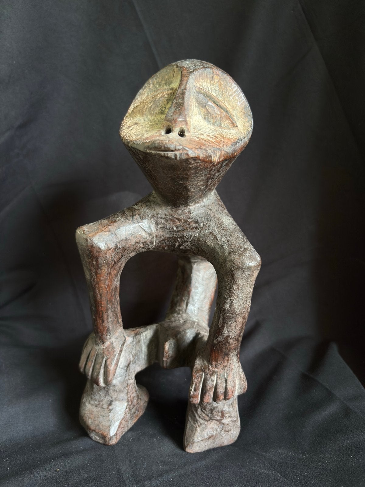 Antiek Afrikaans Houten Beeld - Congo,  Bwami Lega, Ophalen of Verzenden, Handgemaakt, 20 - 50 cm, Beeld