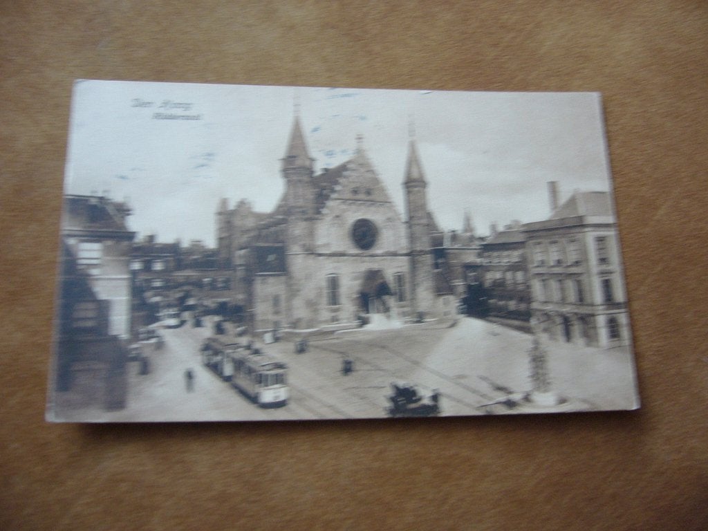 DEN HAAG  =  RIDDERZAAL  MET TRAM  1913, Ophalen of Verzenden, Voor 1920, Gelopen, Zuid-Holland