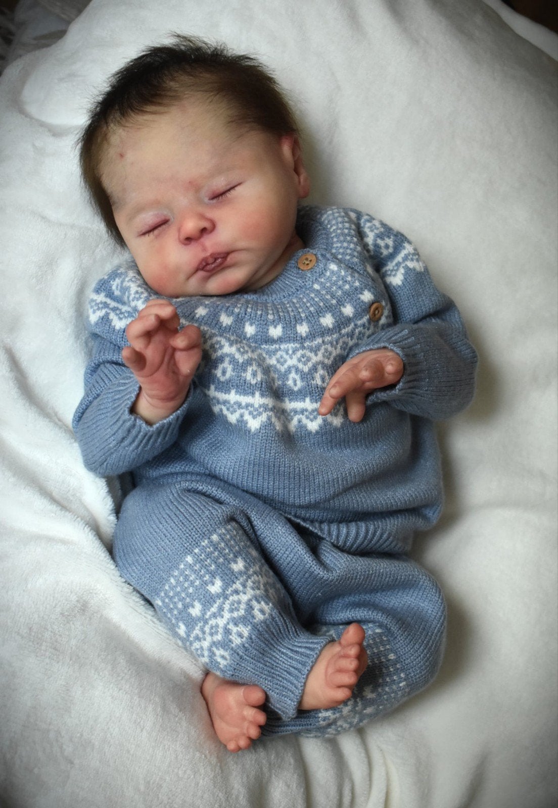 schitterende reborn baby Christopher.Kelly Dudley, Verzamelen, Ophalen of Verzenden, Nieuw, Babypop, Levensecht of Reborn