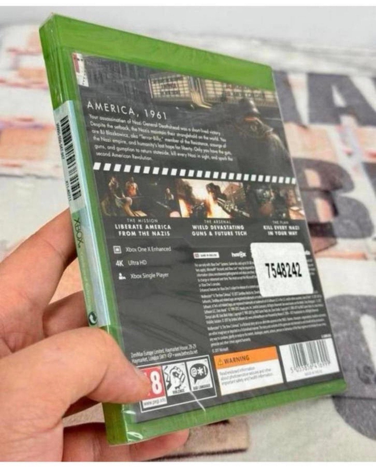 Wolfenstein II The New Colossus - Xbox One SEALED Nieuw !, Spelcomputers en Games, Vanaf 18 jaar, Shooter, 1 speler, Nieuw