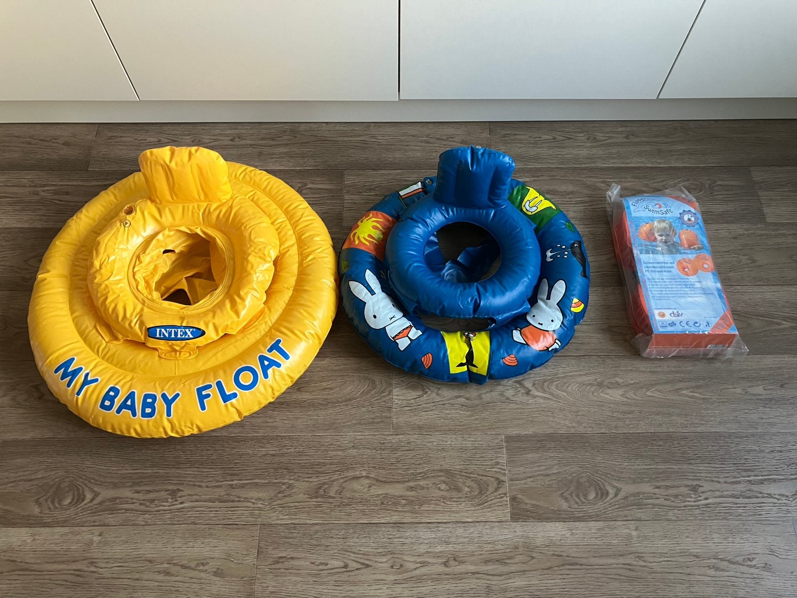 Zwembandjes met schuimkern en 2x babyfloat, Jongetje of Meisje, One size, Ophalen of Verzenden, Zo goed als nieuw