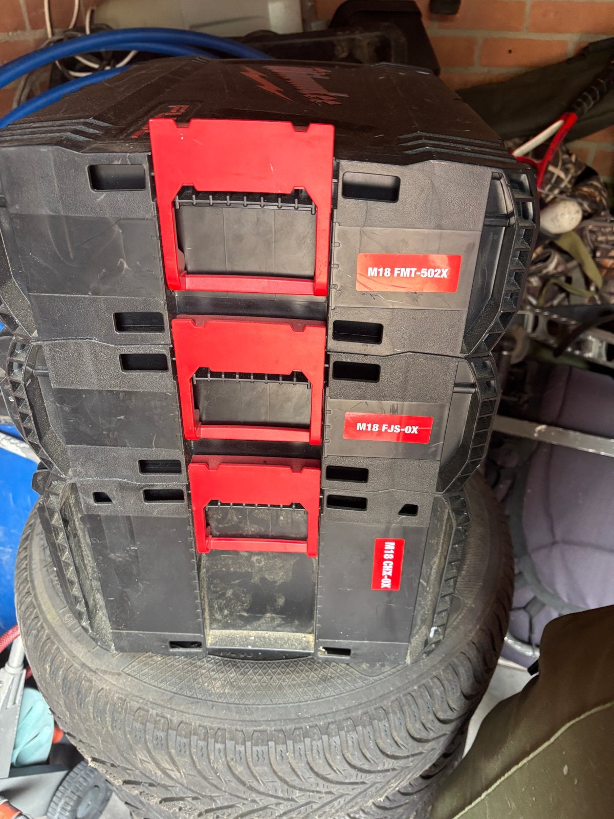 Lege Milwaukee gereedschapskoffers - 10 euro per stuk, Ophalen, Gebruikt, Gereedschapsopslag, Milwaukee