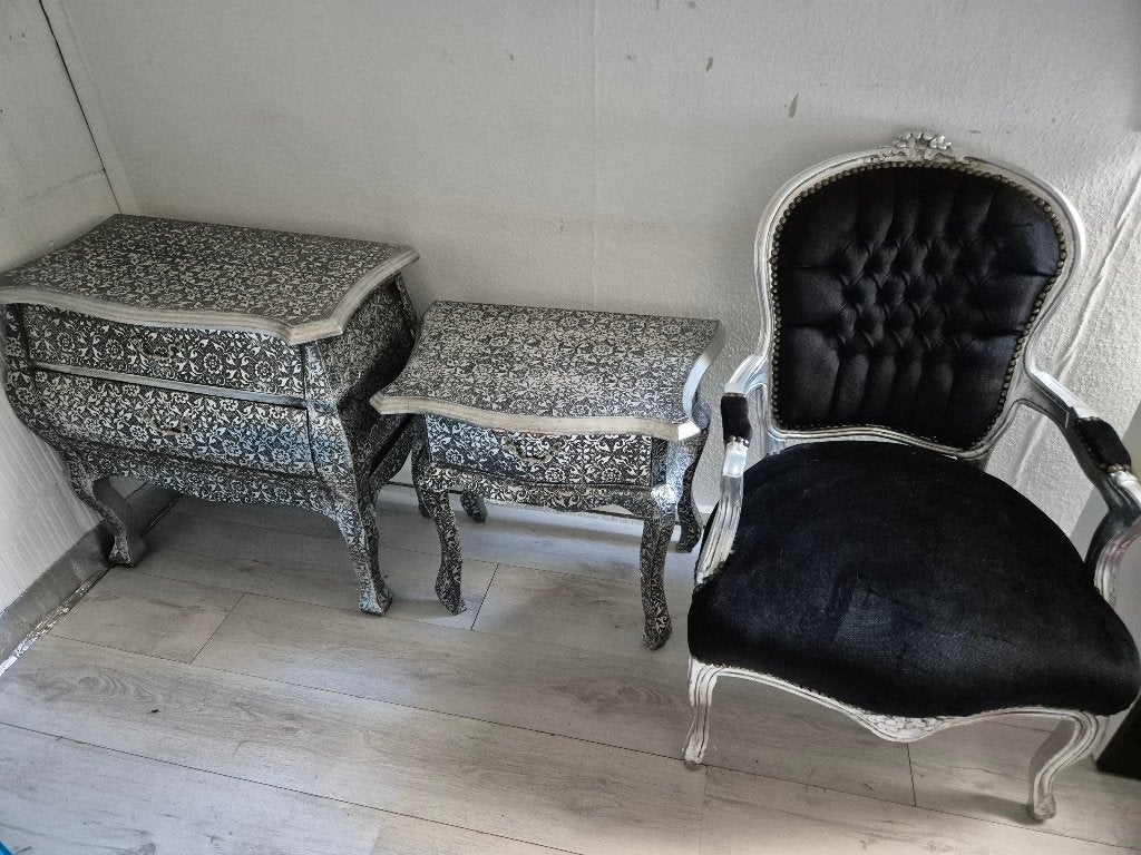 Set barok meubels, Ophalen, Barok, Overige kleuren, Hout