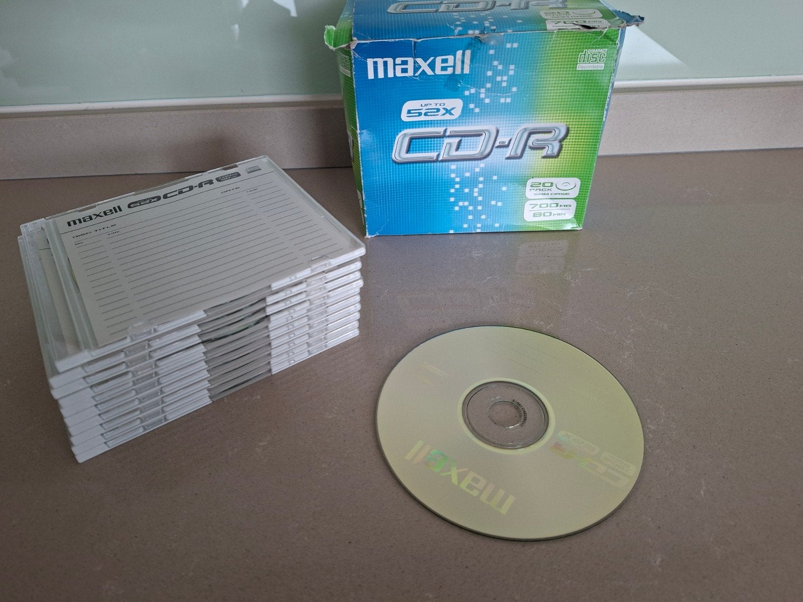 11 lege/nieuwe Maxell CD-R schijven (10 in hoesje, 1 los), Computers en Software, Beschrijfbare discs, Ophalen of Verzenden, Nieuw