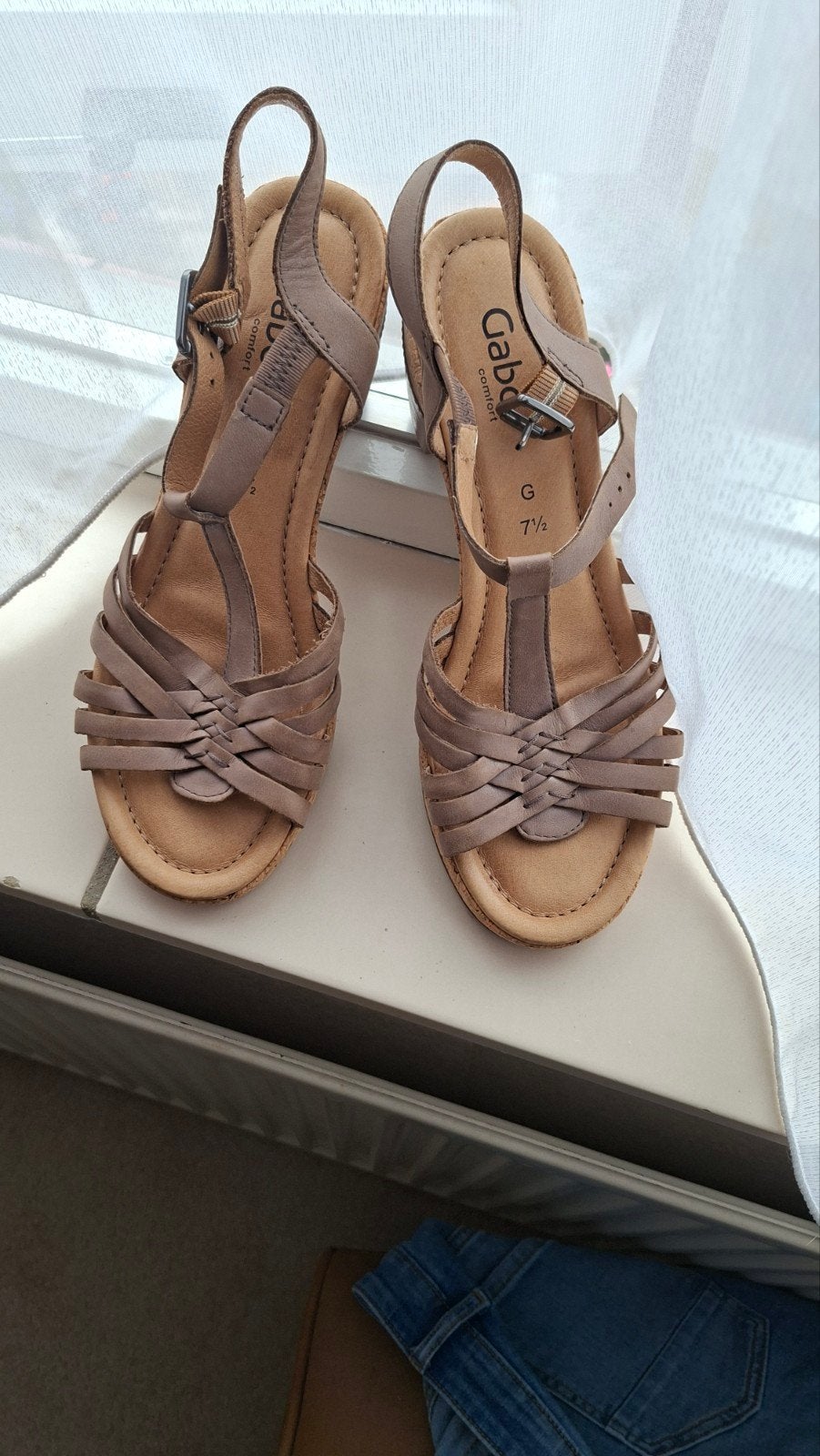 Nieuwe stoere leren Gabor sandalen, Ophalen of Verzenden, Nieuw, Zwart, Sandalen of Muiltjes