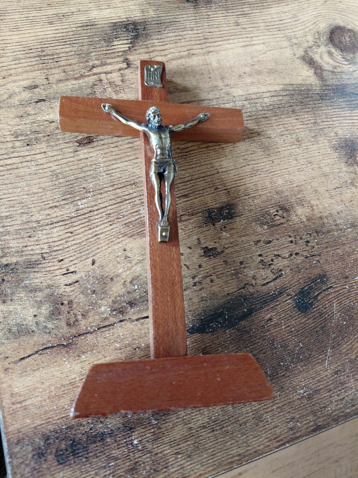 kleine houten jezus kruis, Verzamelen, Religie, Ophalen