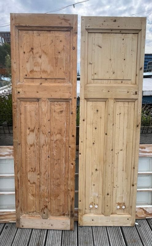 Smalle (schuif)deuren zonder beslag, Doe-het-zelf en Verbouw, Deuren en Horren, Ophalen, Gebruikt, Minder dan 80 cm, Binnendeur