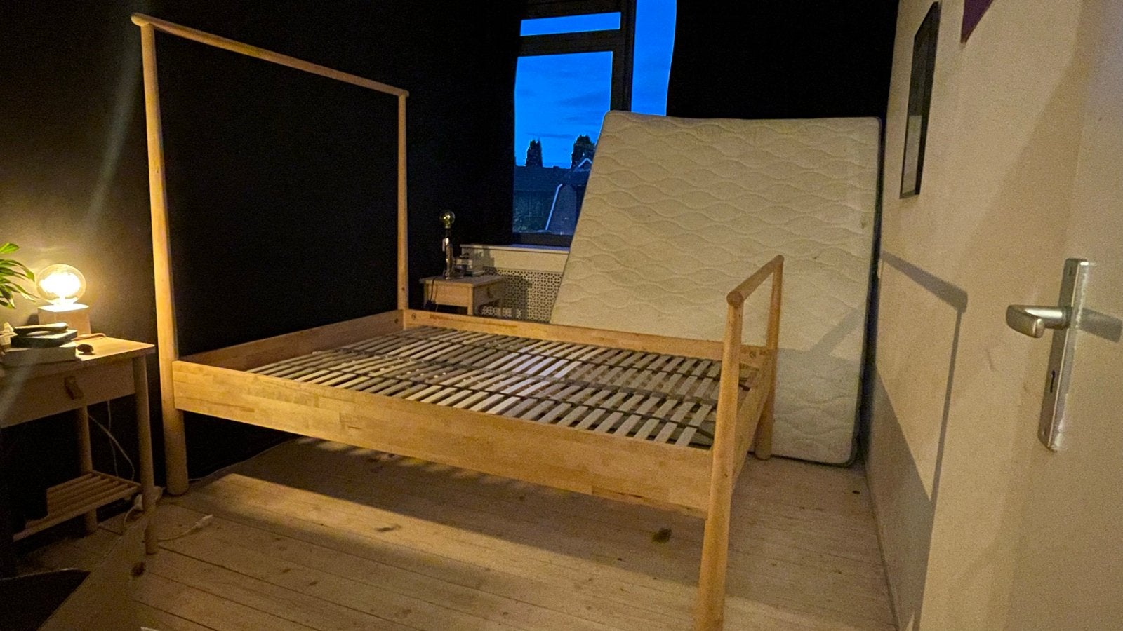 Ikea Gjora 140x200 tweepersoonsbed met lattenbodem, Ophalen, Gebruikt, Overige kleuren, Tweepersoons