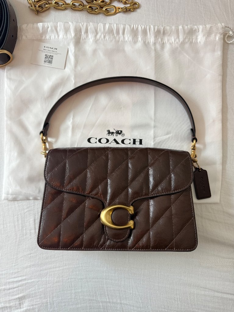 COACH Tabby, Ophalen, Nieuw, Bruin, Handtas