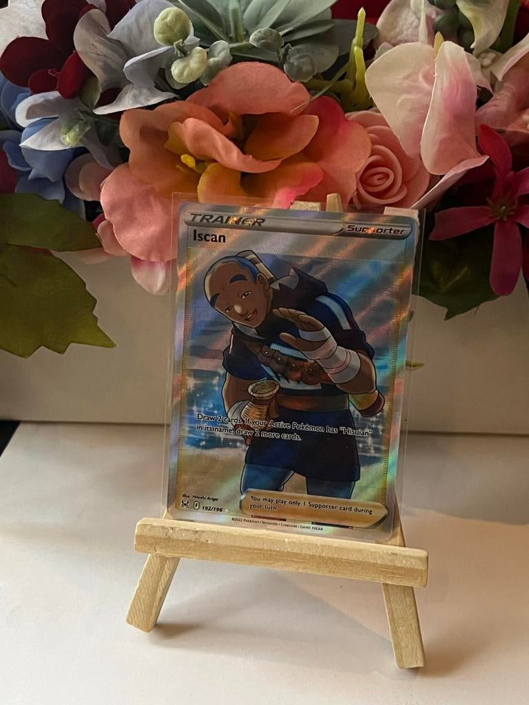Pokémon TCG Full Art Supporter Kaarten - Iscan, Mela, Clive, Ophalen, Zo goed als nieuw, Meerdere kaarten, Foil