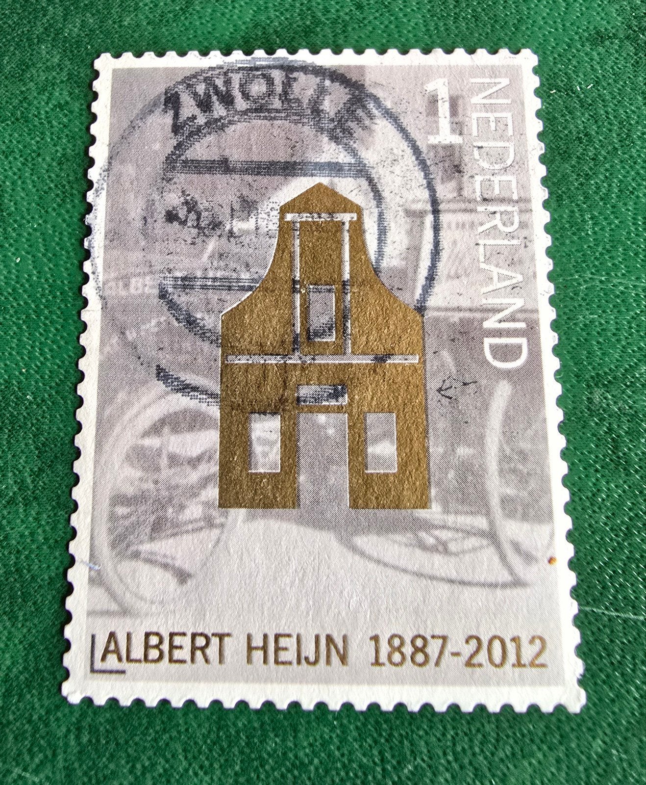 Kv151 persoonlijke postz. Albert Heijn 1887-2012, gestempeld, Ophalen of Verzenden, Na 1940, Gestempeld