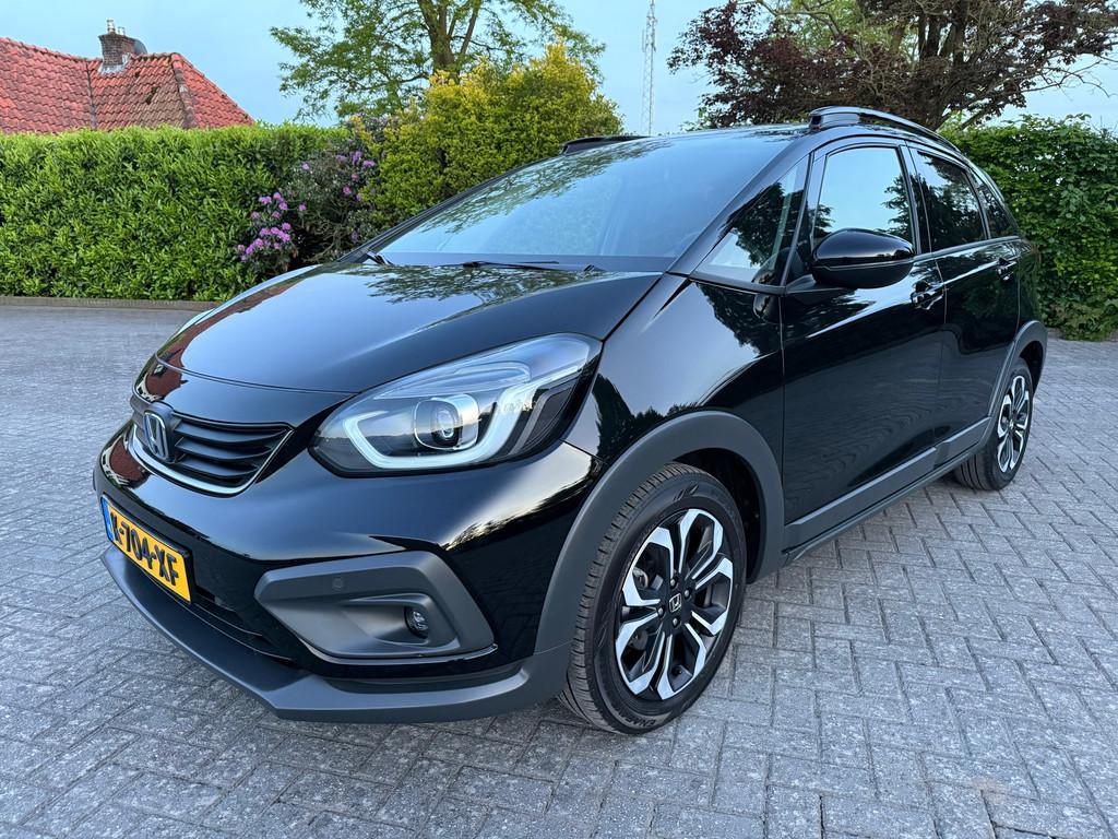 Honda Jazz 1.5 e:HEV Crosstar 1eigenr/Voll/Dealer, Stof, 4 cilinders, Zwart, Bedrijf