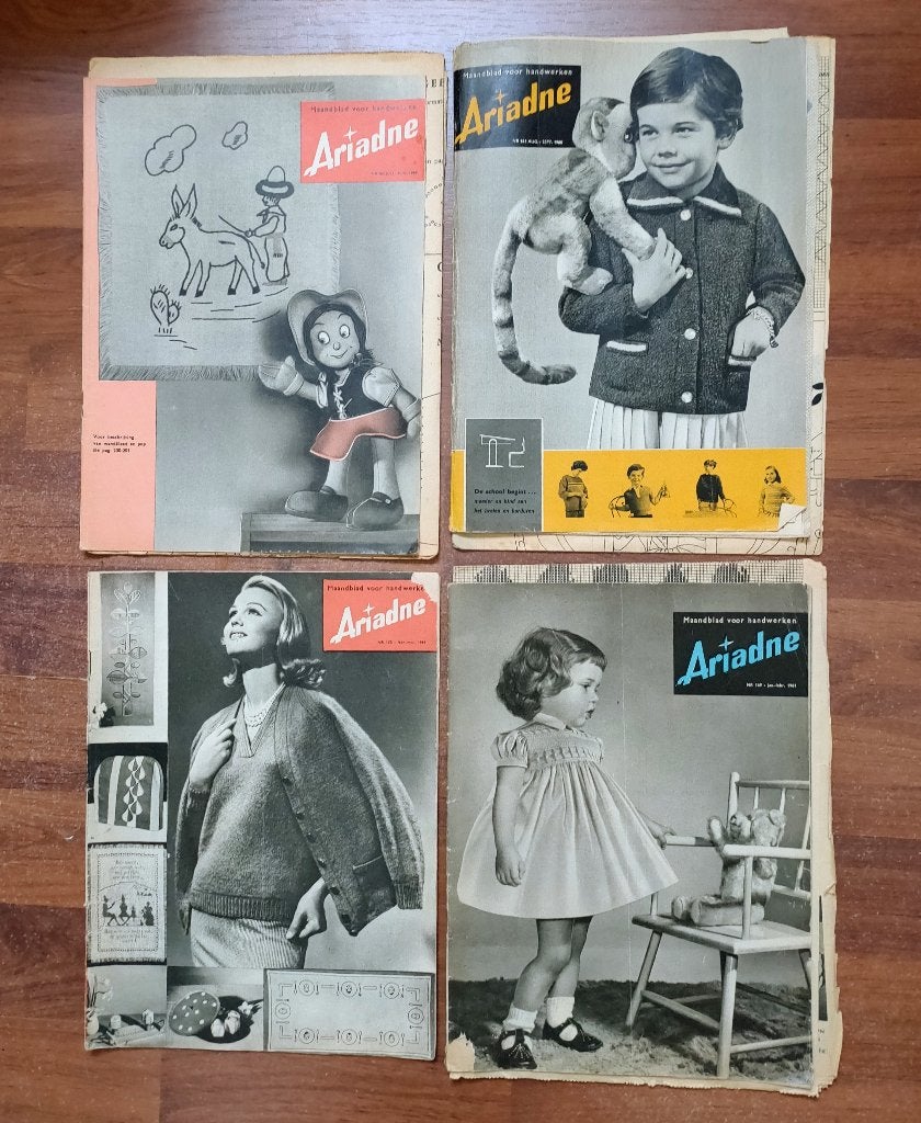 Vintage ARIADNE tijdschriften - jaar 1960 en 1961, Ophalen of Verzenden, Gebruikt, Breien of Haken, Patroon of Boek
