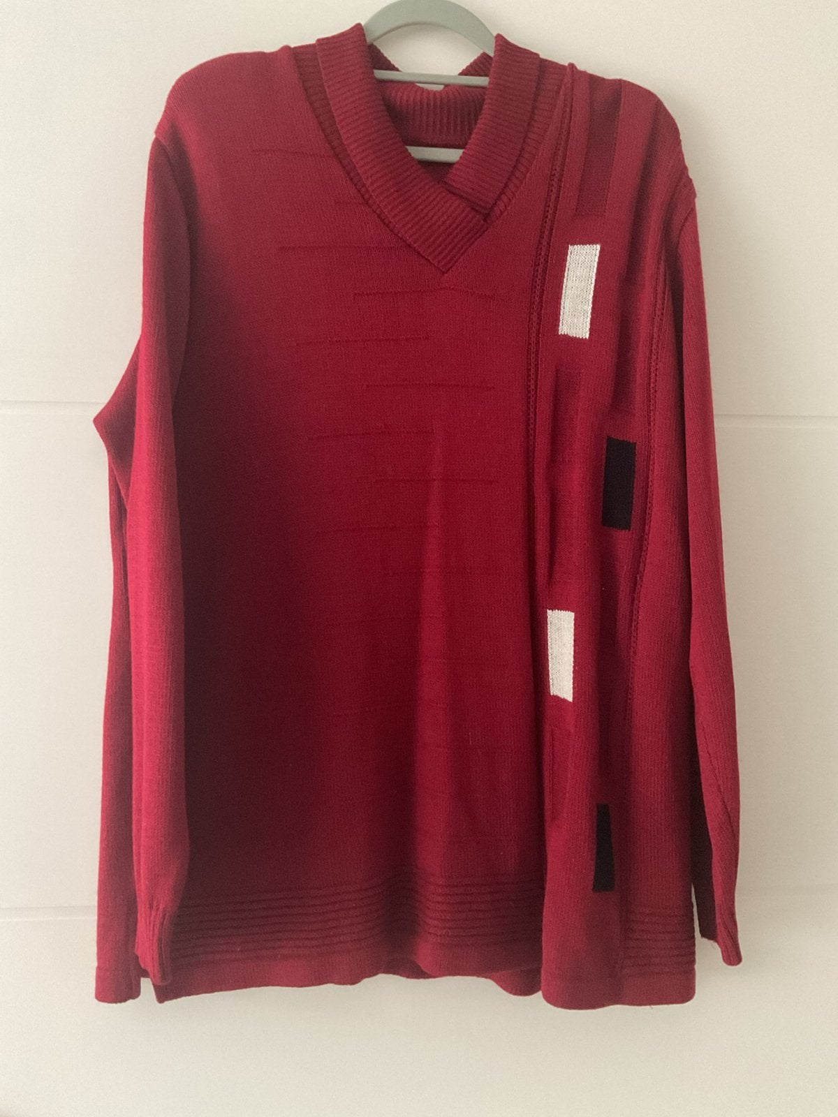 Fijne gebreide d.rode trui( Mt 44/46) prima staat!, Ophalen of Verzenden, Zo goed als nieuw, Maat 46/48 (XL) of groter, Rood