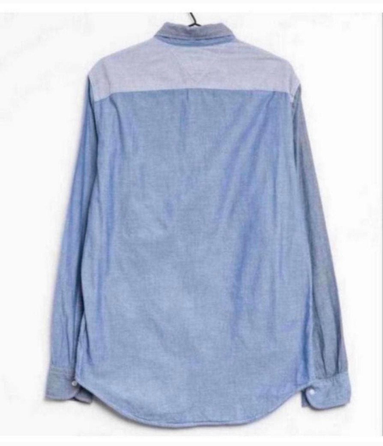 Tommy Hilfinger overhemd poloshirt vest 2XL xxl blauw-grijs, Blauw, Ophalen of Verzenden, Zo goed als nieuw, H