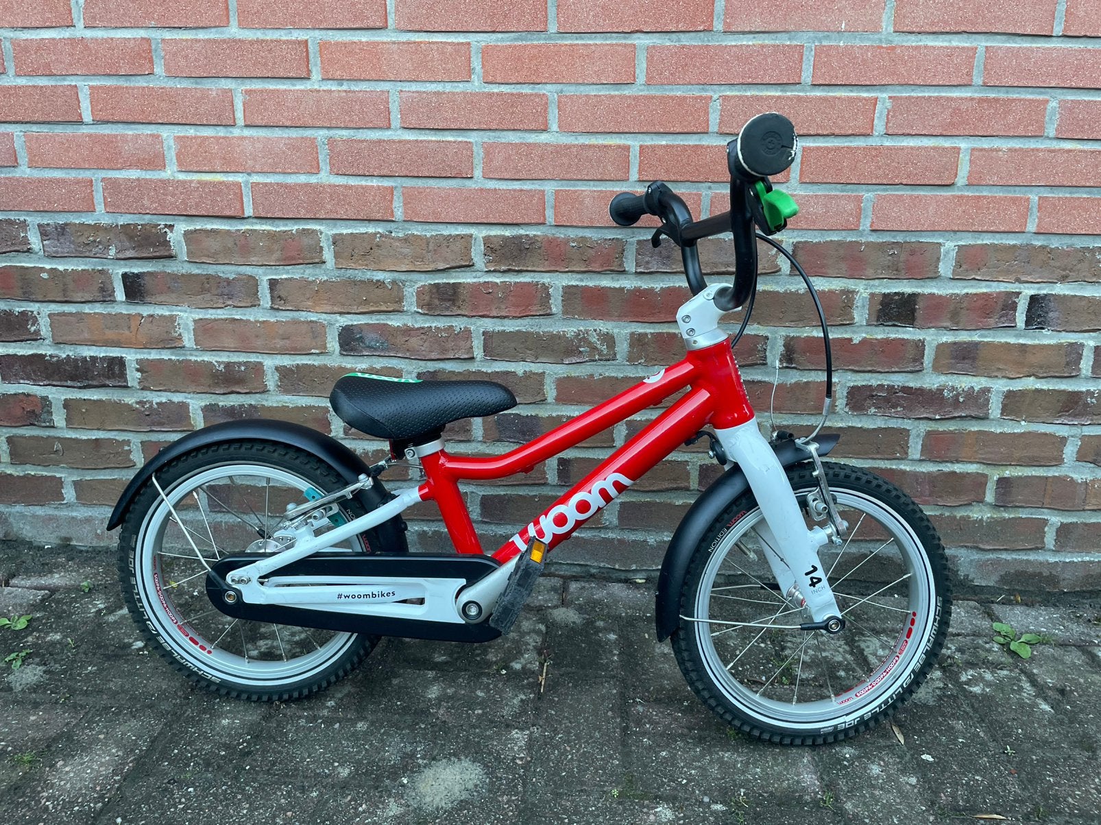 Woom 2 nieuw type en met spatborden, Ophalen, Zo goed als nieuw, Velgrem, Minder dan 16 inch