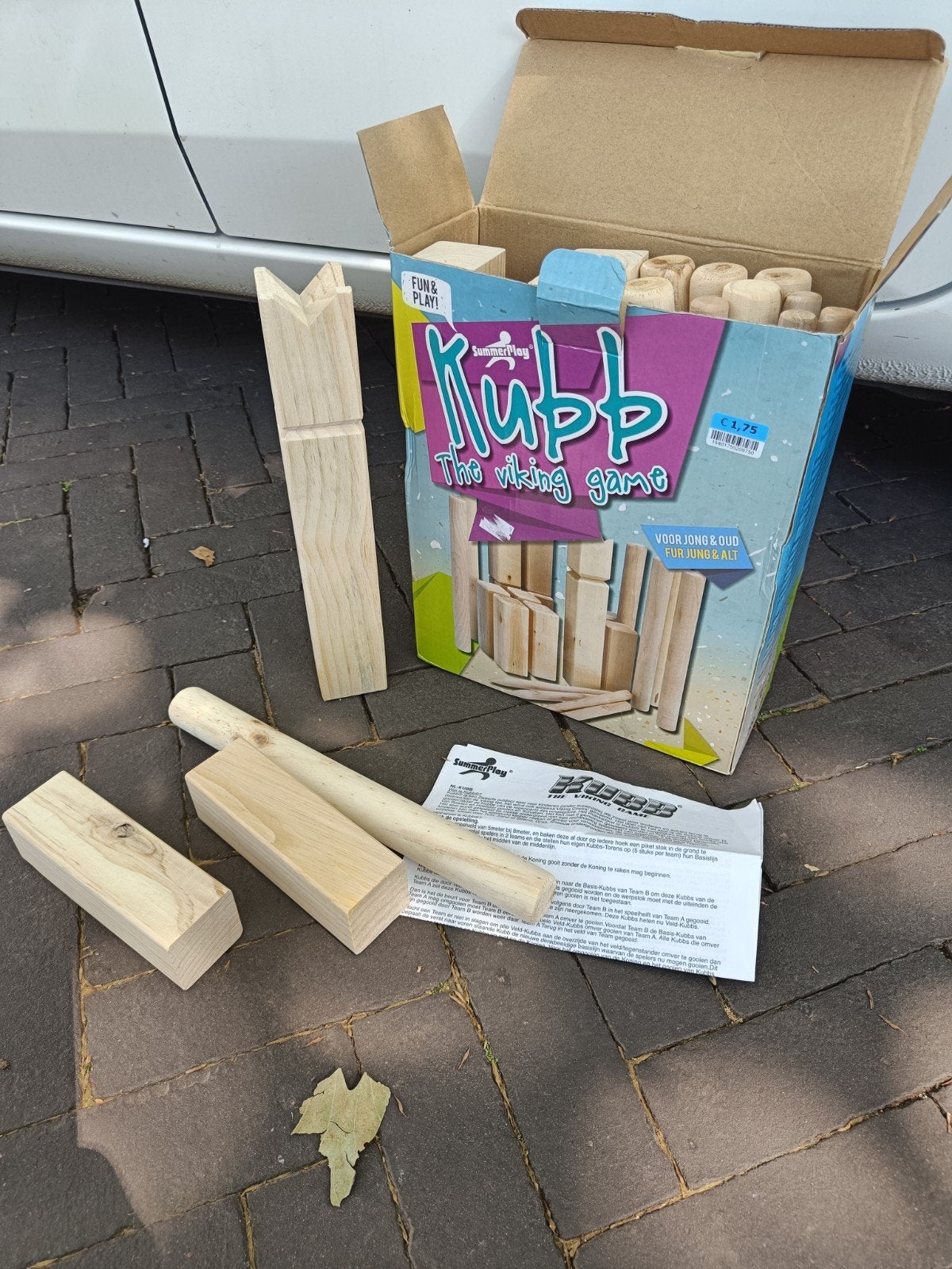 Groot houten Kubb spel - Nieuw in doos, Ophalen of Verzenden, Nieuw
