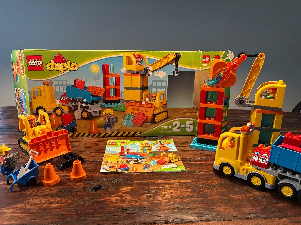 Lego duplo grote bouwplaats 10813, Inclusief instructies, Gebruikt, Ophalen of Verzenden, Duplo