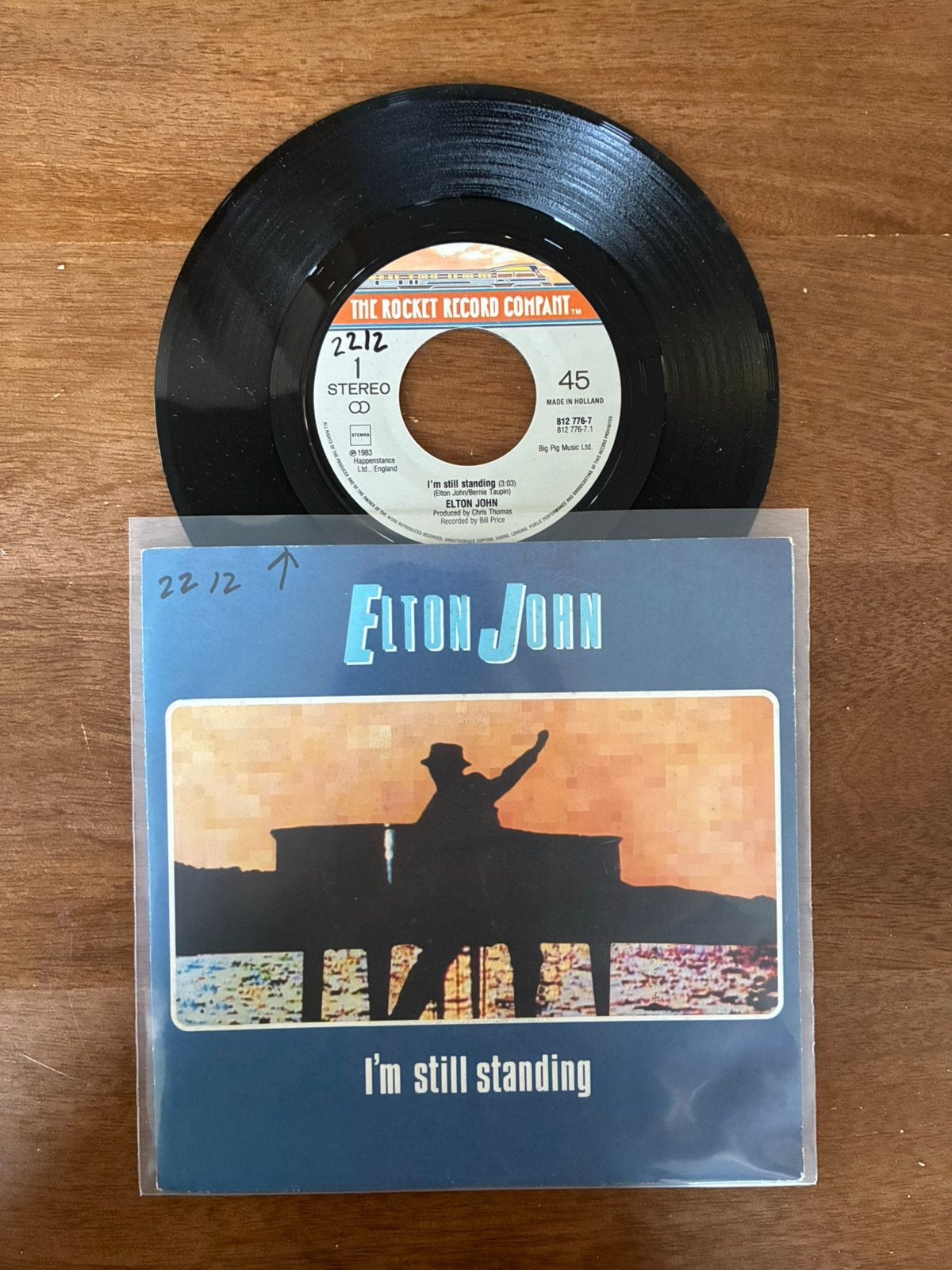 Elton John - I’m still standing, Cd's en Dvd's, Vinyl Singles, Ophalen of Verzenden, Zo goed als nieuw, 7 inch, Pop